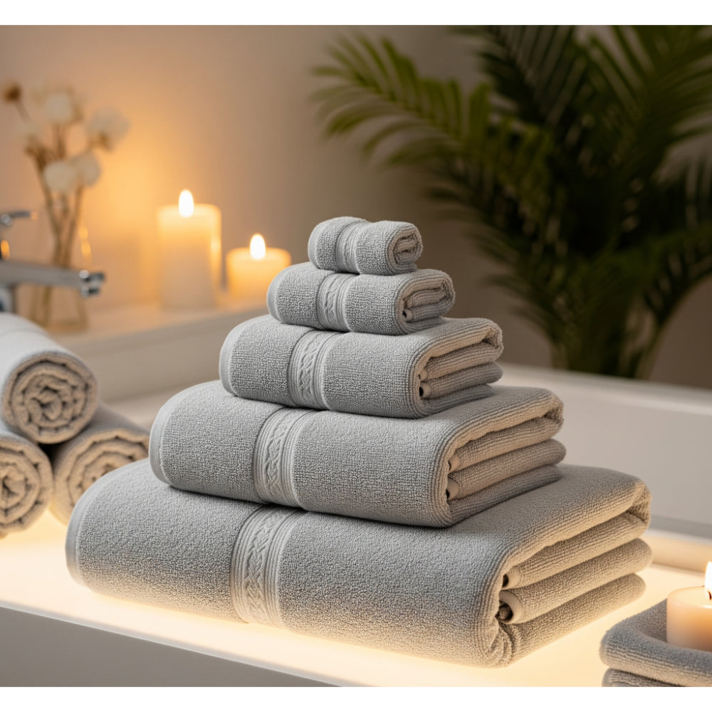 Pack of 6 Grey Cloud Towel